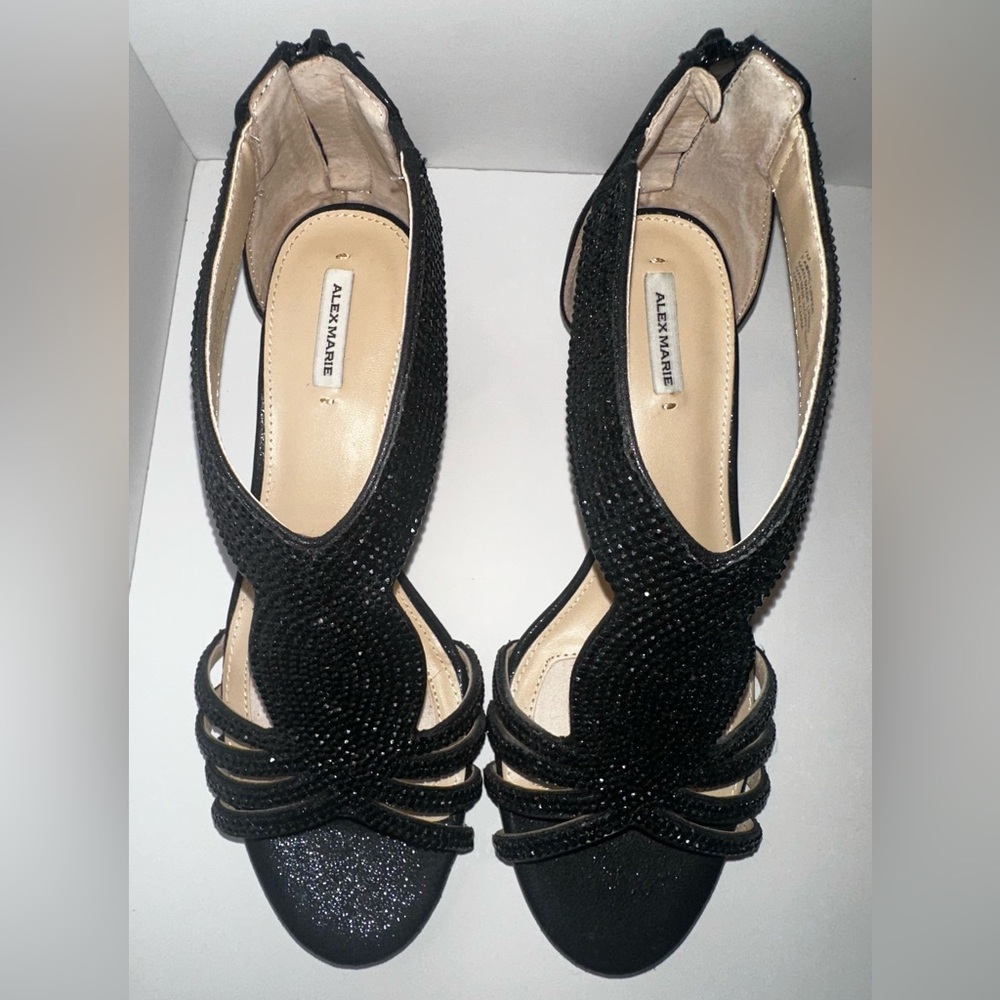Alex Marie Black Strappy Heels